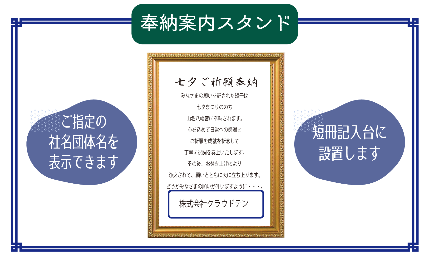 社殿設置ポスター・奉納案内スタンド